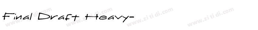 Final Draft Heavy字体转换